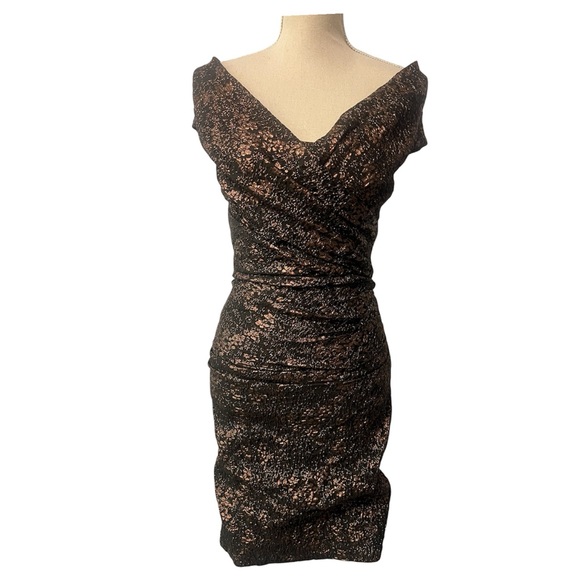 Rickie Freeman for Teri Jon Dresses & Skirts - Rickie Freeman Teri John Dress Black and Gold Rose Gold Size 4